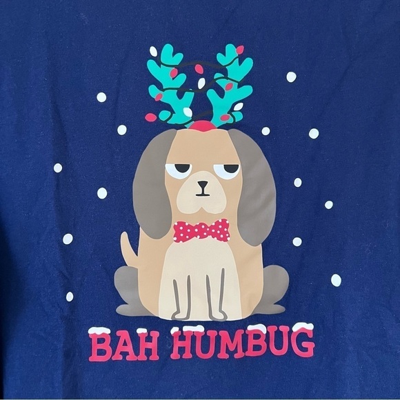 Men’s Bah Humbug Long Sleeve Graphic PJ Shirt - Picture 3 of 4